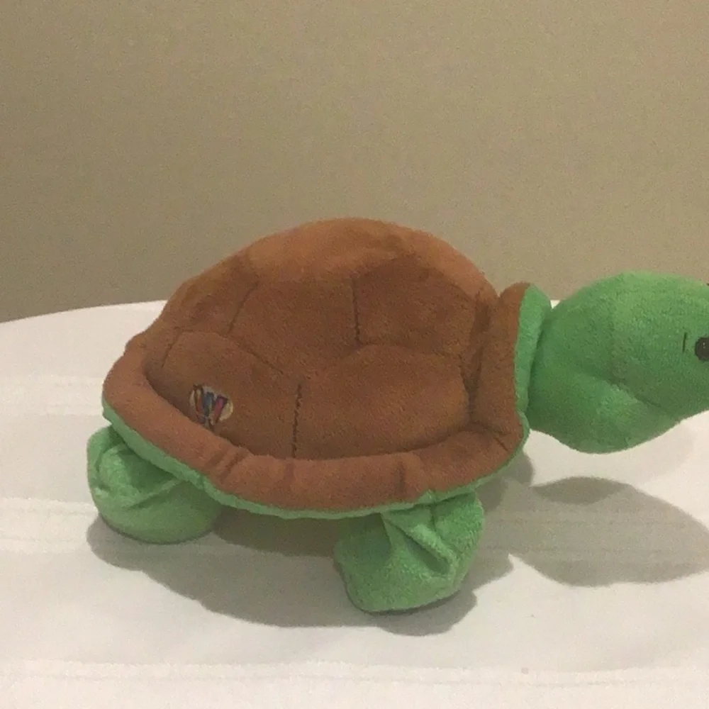 GANZ Plush Turtle Toy in Green and Brown
